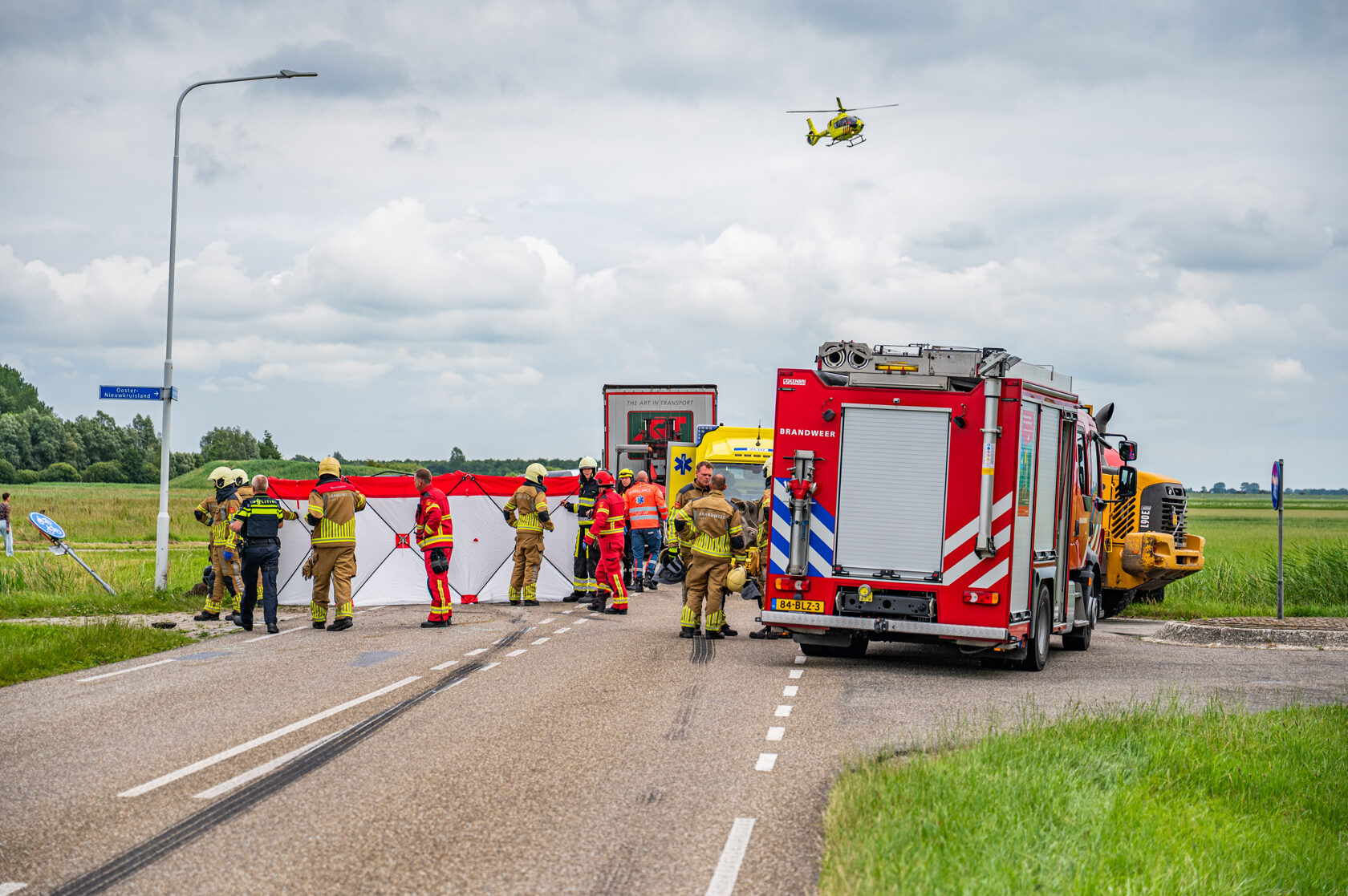 Hulpdiensten bij het incident