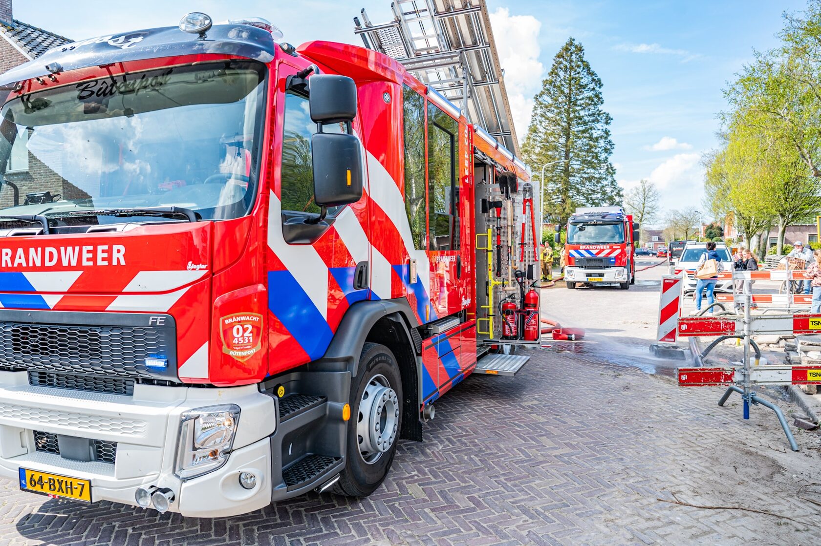 Hulpdiensten bij het incident