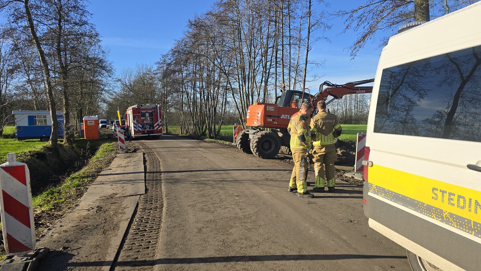 Hulpdiensten bij het incident