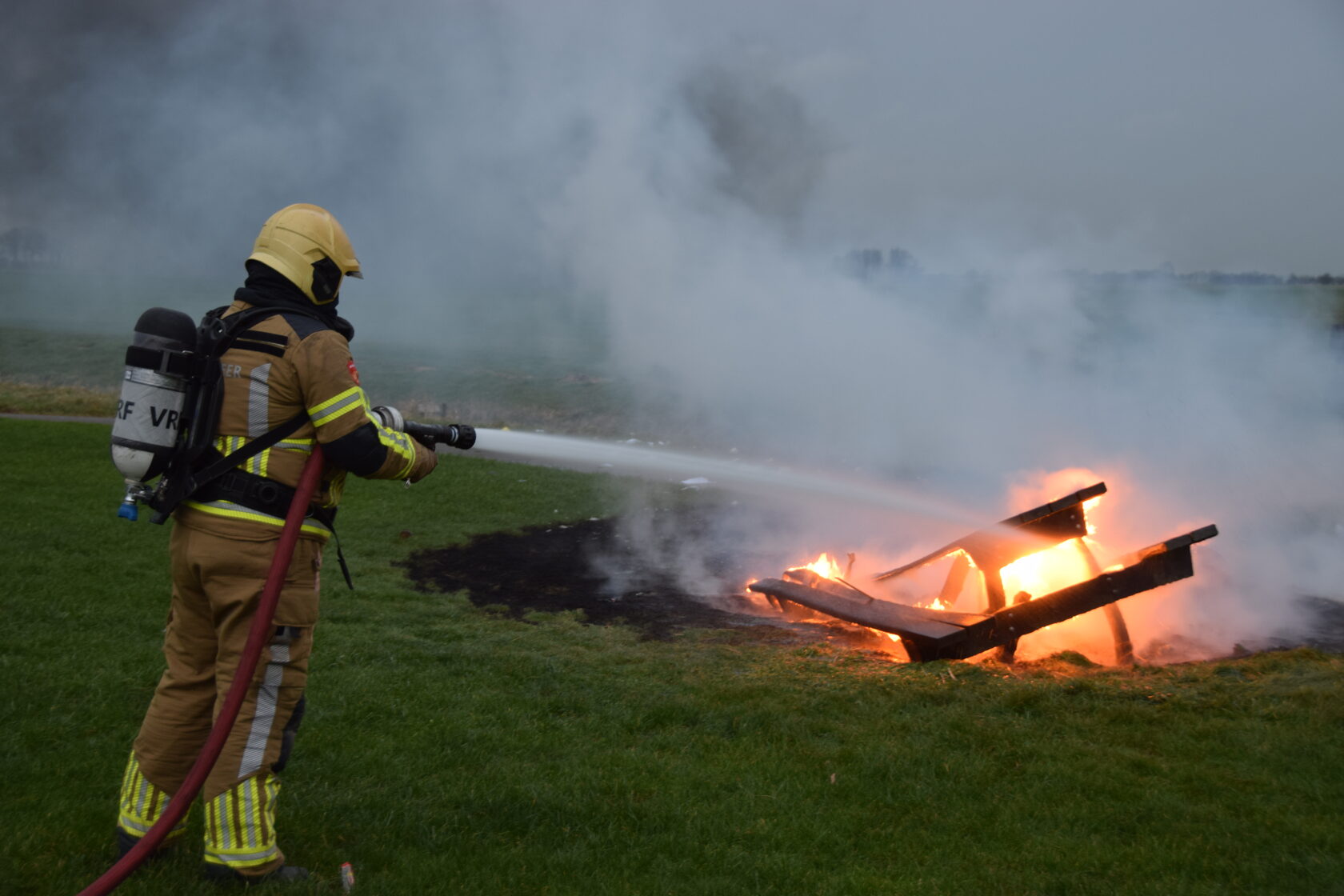 Hulpdiensten bij het incident